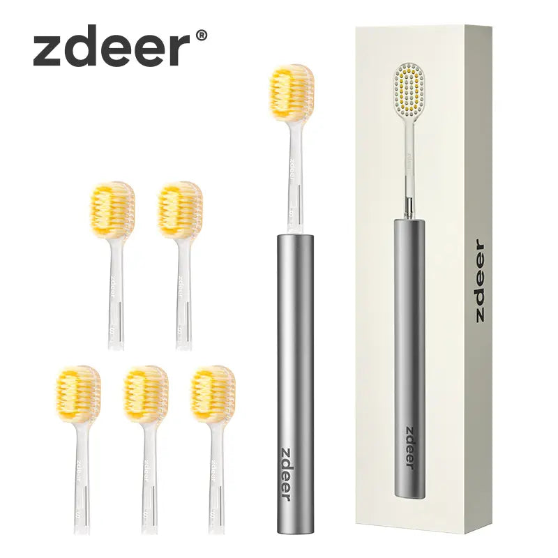 Zdeer Toothbrush D4 Metal Handle with Replaceable Brush Head — Eco-Friendly and Reusable Oral Sustainable#Summervibes