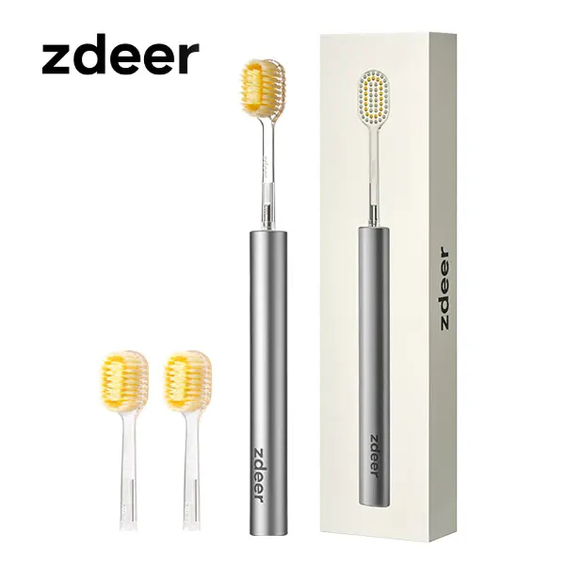 Zdeer Toothbrush D4 Metal Handle with Replaceable Brush Head — Eco-Friendly and Reusable Oral Sustainable#Summervibes