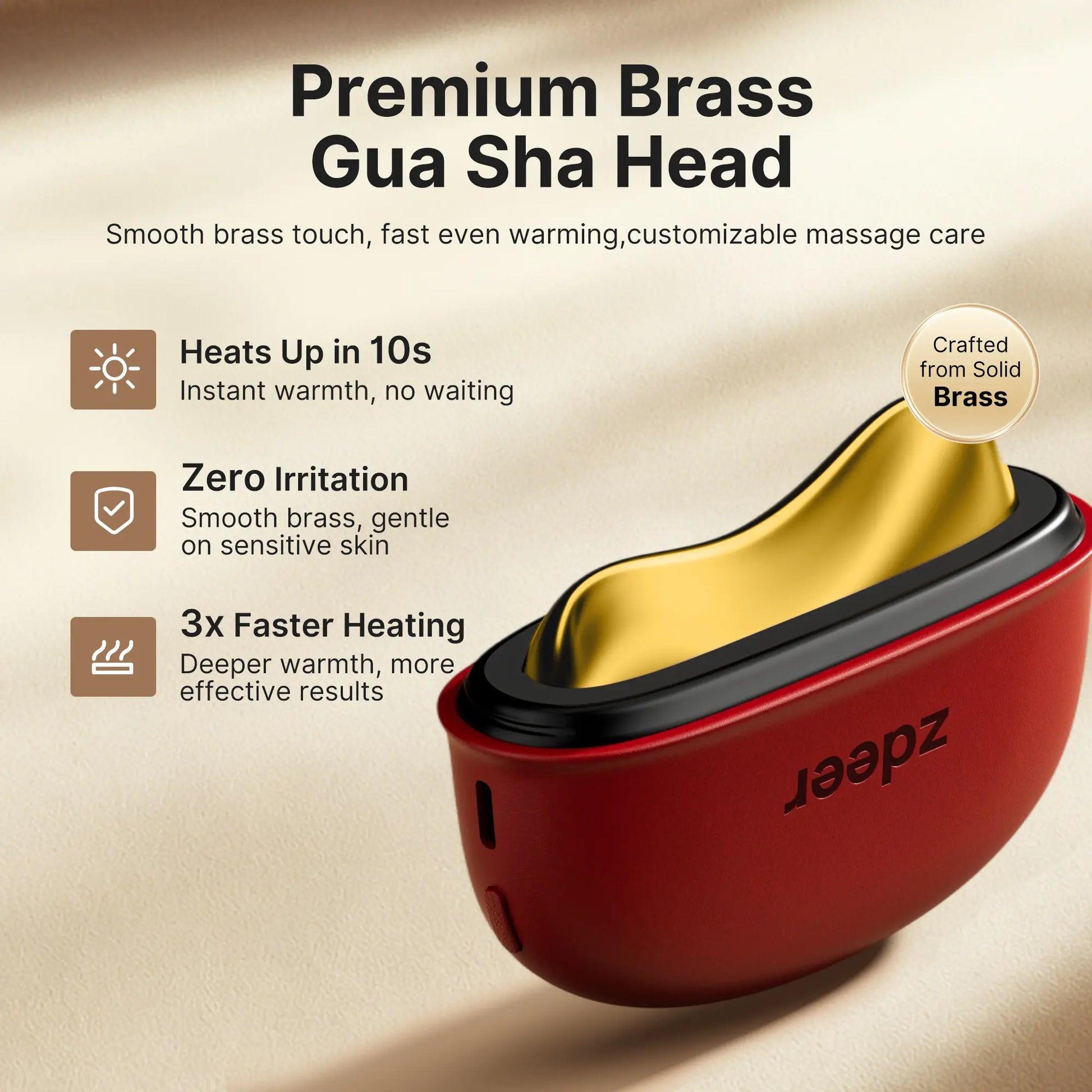 Zdeer 5-In-1 Red Light Facial Device GS5 - Lymphatic Drainage Gua Sha Facial Care Tool, Heated Facial Sculpting Tool for Jawline Lifting, Anti-Aging & Puffiness Relief - Professional Spa At-Home Skincare Device#Tiktokshopsummersale