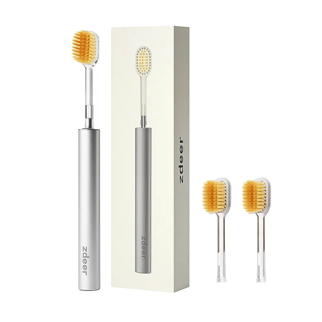 Zdeer Toothbrush D4 Metal Handle with Replaceable Brush Head — Eco-Friendly and Reusable Oral Sustainable#Summervibes