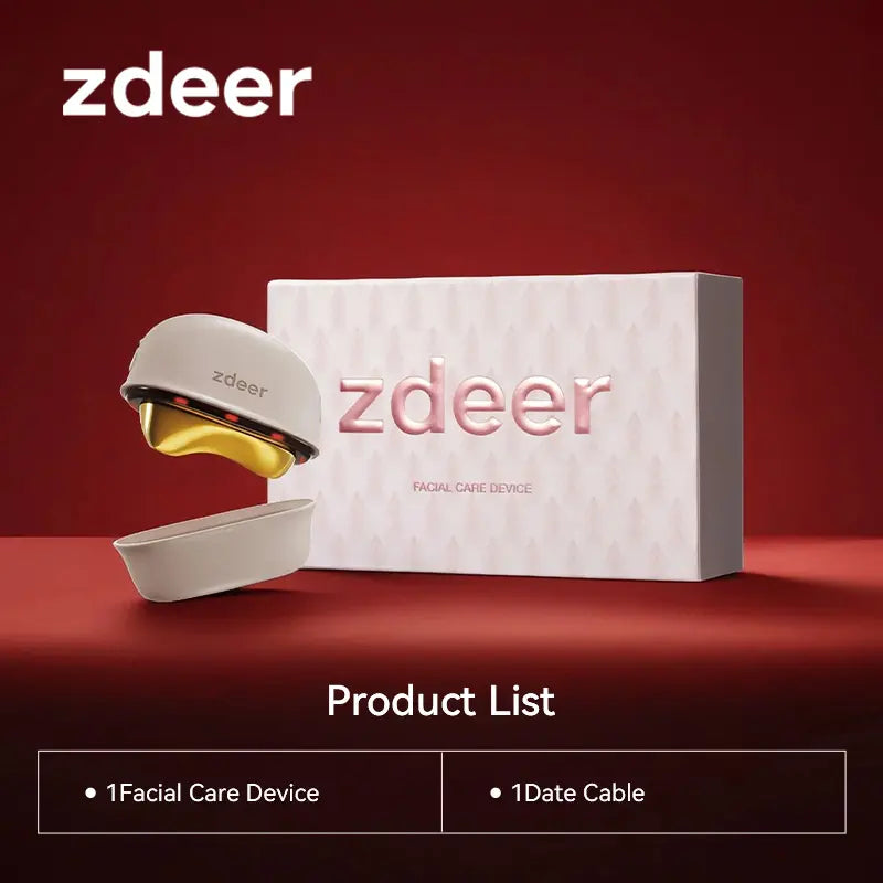 Zdeer 5-In-1 Red Light Facial Device GS5 - Lymphatic Drainage Gua Sha Facial Care Tool, Heated Facial Sculpting Tool for Jawline Lifting, Anti-Aging & Puffiness Relief - Professional Spa At-Home Skincare Device#Tiktokshopsummersale