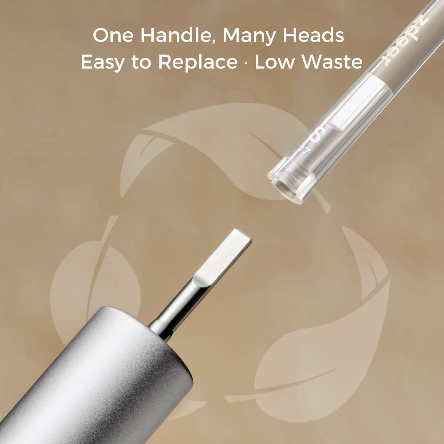Zdeer Toothbrush D4 Metal Handle with Replaceable Brush Head — Eco-Friendly and Reusable Oral Sustainable#Summervibes