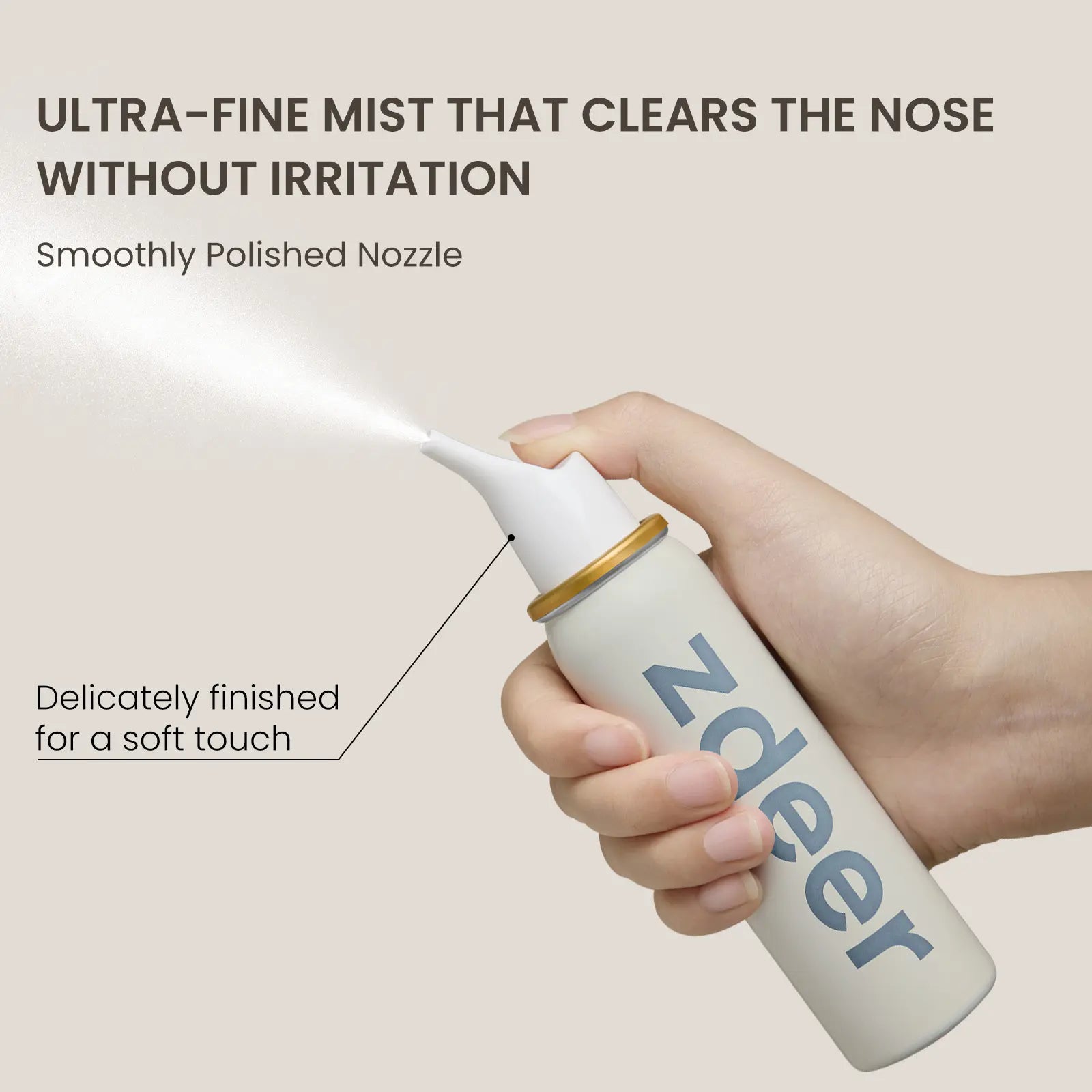Zdeer Saline Nasal Spray for Adults & Kids Daily Gentle Moisturizing & Cleansing Mist Drug-Free for Dryness Relief Oral Care Natural Moisturizer
