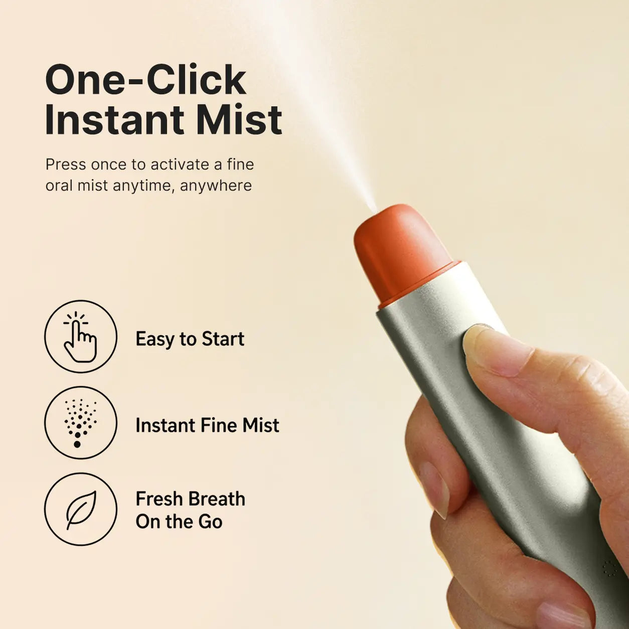 Zdeer Smart Electronic Oral Spray PW13, Instant Fresh Breath Device with Replaceable Flavor Pods, Portable Nano-Mist Mouth Refresher for Travel, Dates & Daily Routine, Self-Care Wellness Gift B
