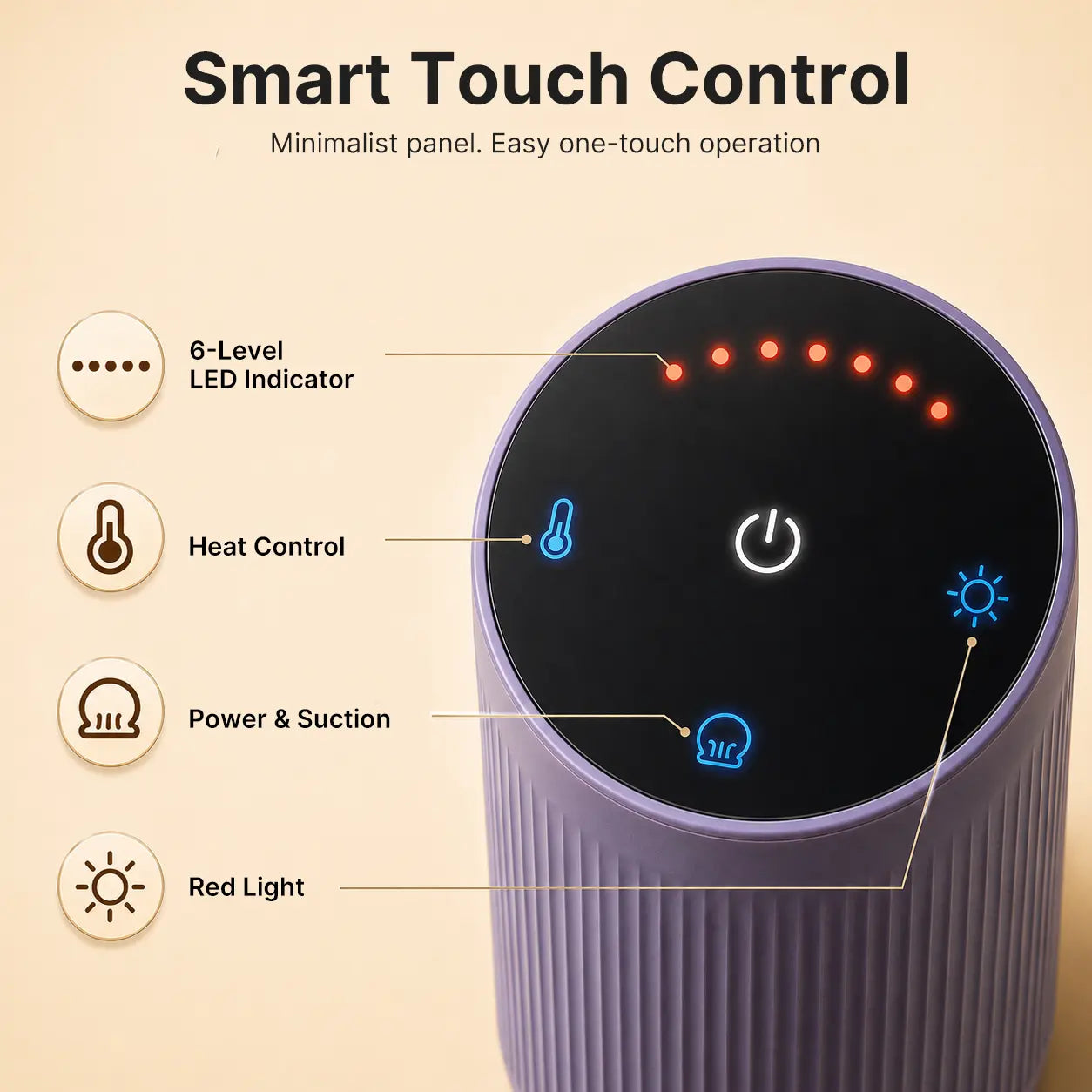 Zdeer 5-In-1 Electric Cupping Massager G02 -Smart Cupping Therapy Device with Dynamic Suction, Red Light & Heat Therapy for Muscle Relaxation & Circulation, Professional Recovery Tool for Back & Body